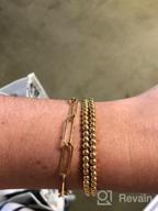 img 1 attached to Dazzle In Style With Reoxvo'S 14K Gold Plated Dainty Beaded Bracelets For Women - Trendy Stackable Elastic Stretch Bracelet Set review by Jim Viswanadham