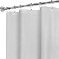 maytex 10 gauge super heavyweight frosty vinyl shower curtain liner with rustproof metal grommets, 72" x 72 logo