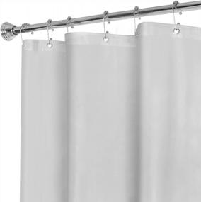 img 4 attached to MAYTEX 10 Gauge Super Heavyweight Frosty Vinyl Shower Curtain Liner With Rustproof Metal Grommets, 72" X 72