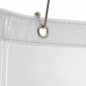 img 2 attached to MAYTEX 10 Gauge Super Heavyweight Frosty Vinyl Shower Curtain Liner With Rustproof Metal Grommets, 72" X 72