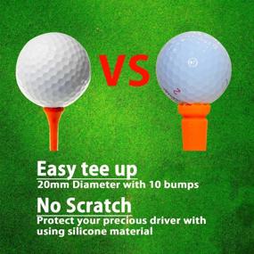 img 1 attached to BIRDIE79 Premium Big Head(Silicone) 4 Legs Standing Golf Tees - Adjustable Golf Tees - Easy Tee Up - Tee Off With Greater Consistency - Unbreakable Golf Tees - Golf Tee Hanger -All-Season Golf Tees