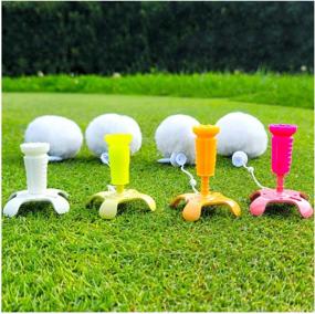 img 4 attached to BIRDIE79 Premium Big Head(Silicone) 4 Legs Standing Golf Tees - Adjustable Golf Tees - Easy Tee Up - Tee Off With Greater Consistency - Unbreakable Golf Tees - Golf Tee Hanger -All-Season Golf Tees