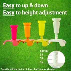 img 2 attached to BIRDIE79 Premium Big Head(Silicone) 4 Legs Standing Golf Tees - Adjustable Golf Tees - Easy Tee Up - Tee Off With Greater Consistency - Unbreakable Golf Tees - Golf Tee Hanger -All-Season Golf Tees