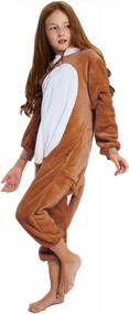 img 1 attached to Cozy Up Your Kids For Christmas And Halloween With ABENCA'S Fox Onesie Fleece Pajamas
