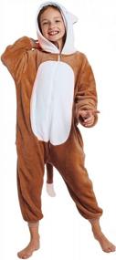 img 3 attached to Подготовьте своих детей к Рождеству и Хэллоуину с флисовой пижамой ABENCA'S Fox Onesie