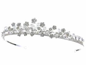img 2 attached to Shine Like A Royalty On Your Big Day With SAMKY'S Handmade Floral Crystal Bridal Tiara Crown - T1041