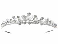 shine like a royalty on your big day with samky's handmade floral crystal bridal tiara crown - t1041 logo