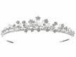 shine like a royalty on your big day with samky's handmade floral crystal bridal tiara crown - t1041 logo