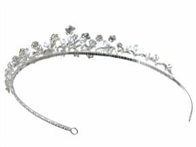 img 1 attached to Shine Like A Royalty On Your Big Day With SAMKY'S Handmade Floral Crystal Bridal Tiara Crown - T1041