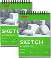 📚 shuttle art sketch books, 9 x 12 - 160 sheets - ideal for drawing, school supplies - 2 pack logo