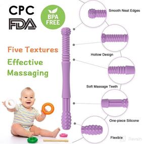 img 3 attached to 👶 Safe and Soothing Baby Teething Tubes: BPA Free Silicone Teething Toys with Cleaning Brush (5Pack)