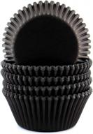 eoonfirst standard size cupcake liners halloween party baking cups 100 pcs (black) logo