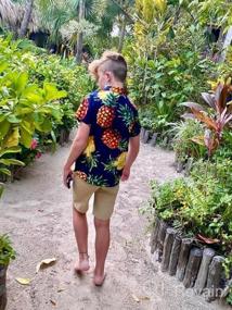 img 5 attached to Stylish & Comfortable: Big Boys' Short Sleeve Hawaiian Shirts By SSLR