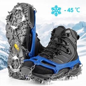 img 3 attached to 19 Stainless Steel Spikes Ice Cleats Traction Snow Grips For Boots Shoes Women Men Kids Anti Slip Crampons Safe Protect For Hiking Fishing Walking Climbing Mountaineering