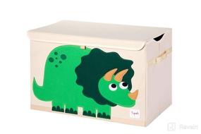 img 3 attached to 🦕 3 Sprouts Kids Toy Chest - Dinosaur Storage Trunk for Boys and Girls Room: Organize Toys in Style!