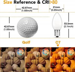img 2 attached to Waterproof Shatterproof LED C7 Replacement Bulbs For Outdoor String Lights (Warm White 2700K)