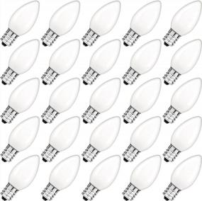 img 4 attached to Waterproof Shatterproof LED C7 Replacement Bulbs For Outdoor String Lights (Warm White 2700K)
