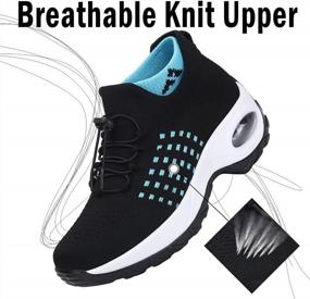 img 3 attached to Comfortable And Stylish Women'S Walking Shoes With Mesh Air Cushion And Platform Loafers