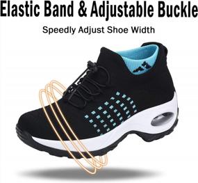 img 2 attached to Comfortable And Stylish Women'S Walking Shoes With Mesh Air Cushion And Platform Loafers