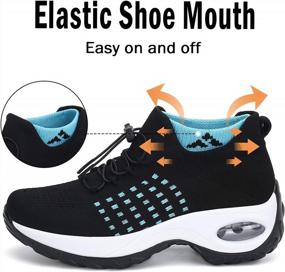 img 1 attached to Comfortable And Stylish Women'S Walking Shoes With Mesh Air Cushion And Platform Loafers