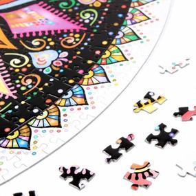 img 1 attached to Bgraamiens Puzzle-Geometric Colorful Mandala-1000 Pieces Creative Colorful Dots Mandala Round Puzzle Color Challenge Jigsaw Puzzle