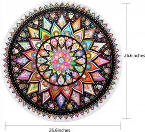 img 3 attached to Bgraamiens Puzzle-геометрическая красочная мандала-1000 штук, креативная красочная мандала в горошек, круглая головоломка, цветная головоломка