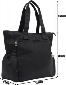 img 3 attached to Large Lightweight Waterproof Tote Bag - Perfect For Gym, Hiking, Picnic, Travel & Beach!