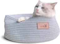 🐱 cozyking cotton round cat cuddle cup basket bed - chew resistant design for small dogs and puppies logo