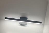 img 1 attached to Modern Black LED Bathroom Vanity Light Bar, 23.62 Inches, 18W 4000K, Joossnwell Wall Sconce Fixture review by Rich Montgomery