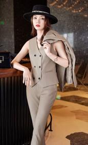 img 2 attached to Complete Your Professional Look With LISUEYNE'S Three-Piece Women'S Business Suit Set