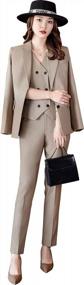 img 4 attached to Complete Your Professional Look With LISUEYNE'S Three-Piece Women'S Business Suit Set