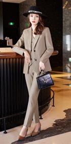 img 3 attached to Complete Your Professional Look With LISUEYNE'S Three-Piece Women'S Business Suit Set