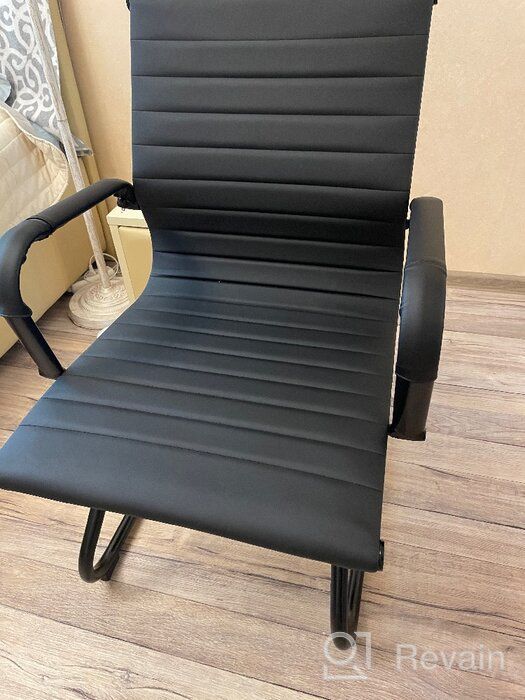 img 2 attached to Chair Everprof Leo CF, metal/artificial leather, color: black/chrome review by Celina Wojnowska ᠌