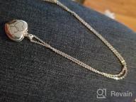 img 1 attached to Personalized 925 Sterling Silver Forever In My Heart Locket Necklace - Holds Pictures | Photo Picture Locket Necklace for Women & Girls review by Jason Ampongan