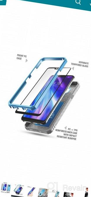 img 1 attached to LG G7 ThinQ Case, Poetic Revolution Series Full-Body Rugged Dual Layer Shockproof Protective Cover With Tempered Glass Screen Protector - Black review by Tony Pearson