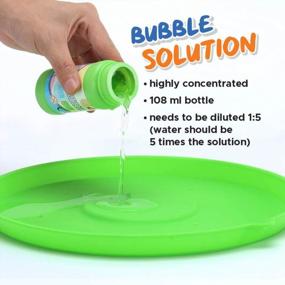 img 1 attached to OleOletOy Mega Bubble Wand Kit: Fun Bubble Making Toy For Kids And Adults With Included Bubble Solution, Perfect For Indoor And Outdoor Playtime For Children Of All Ages
