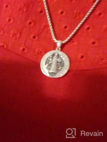 img 3 attached to 📿 Seiyang Sterling Silver St Michael/St Christopher Necklace: Protecting Men and Women with Archangel Catholic Coin Jewelry