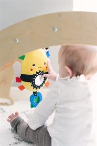 img 2 attached to Kalianii Squish 'N Play Bee Activity Toy: Engaging Multi-Sensory Learning for Babies - Perfect Stroller, Car Seat, and Tummy Time Companion - Teether, Crinkle, Mirror, Rattle & Taggies for Endless Entertainment