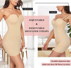 img 2 attached to Streamline Your Figure With REYEOGO Women'S Slimming Bodysuit With Built-In Bra
