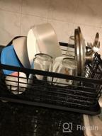 img 1 attached to Efficient And Stylish Dish Drying Rack With Silverware Holder - TQVAI Kitchen Organizer review by Chris Burns