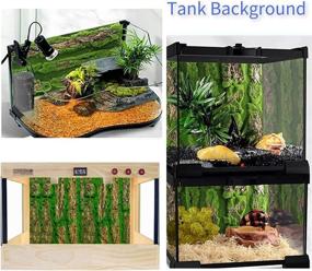 img 3 attached to 🦎 Reptile Tank Backdrop: Cork Bark 3D Wall Panel with Fake Moss and Natural Bark for Green Plant Decor in Bearded Dragon Tank - Aquarium Terrarium Background (23.6 X 15.7 in)