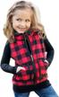 adorable girls' quilted plaid vest with puff lining - perfect for chilly days! logo