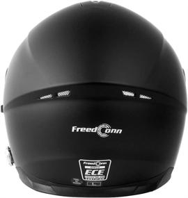 img 3 attached to 🎧 Waterproof Bluetooth Motorcycle Helmet with Intercom System by FreedConn: DOT Approved Full Face Helmet with Built-in Battery for 6 Riders Group Communication (Matte Black L)