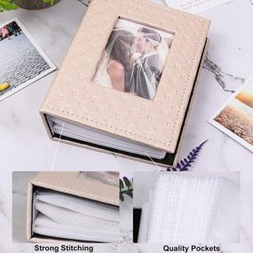 img 2 attached to Preserve Your Precious Memories With RECUTMS Pink PU Leather Photo Album - Holds 100 4X6 Photos