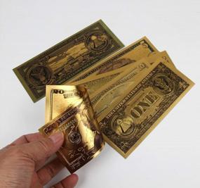 img 2 attached to Impressive ICObuty Gold Foil Polymer Paper Money Set - 8 PCS $1-$1 Million 1:1 Size 3D Crafts Gift