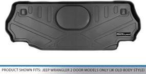 img 2 attached to 🚗 MAXLINER All Weather Cargo Liner Floor Mat - Black for 2015-2018 Jeep Wrangler 2 Door Models (JK Old Body Style)