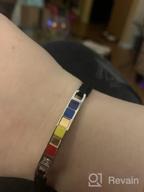 img 1 attached to 🌈 HoBST Stainless Steel LGBT Pride Rainbow Adjustable Handmade Bracelet - Perfect for Couples review by Erik Wesley