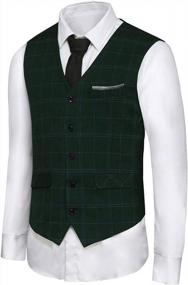img 2 attached to Men'S British Style Leisure Business Suit Waistcoat - Hanayome VS08