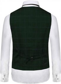 img 1 attached to Men'S British Style Leisure Business Suit Waistcoat - Hanayome VS08