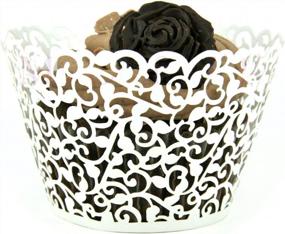 img 1 attached to Add Elegance To Your Cupcakes With Coolrunner'S Flower Vine Filigree Cupcake Wrappers – Perfect For Weddings And Parties!